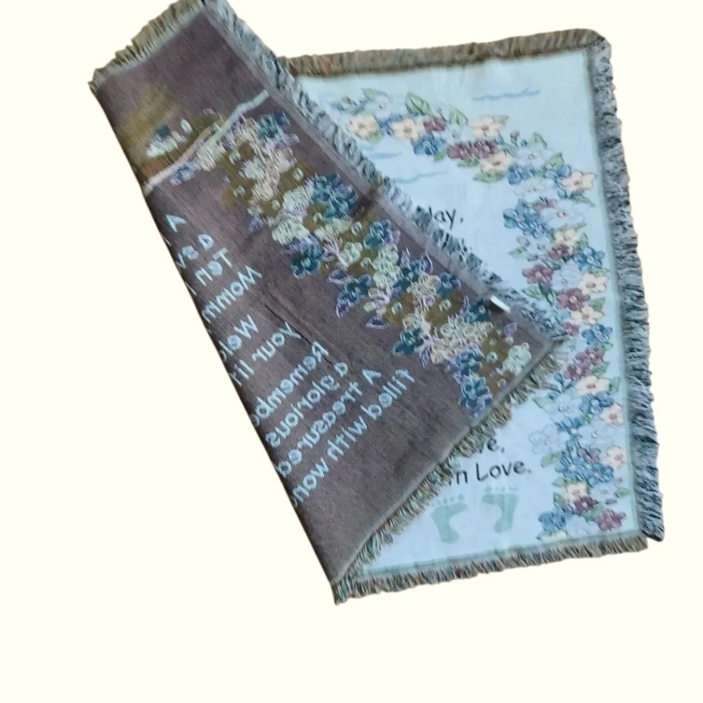 Blue Baby Blanket Afgan Throw 